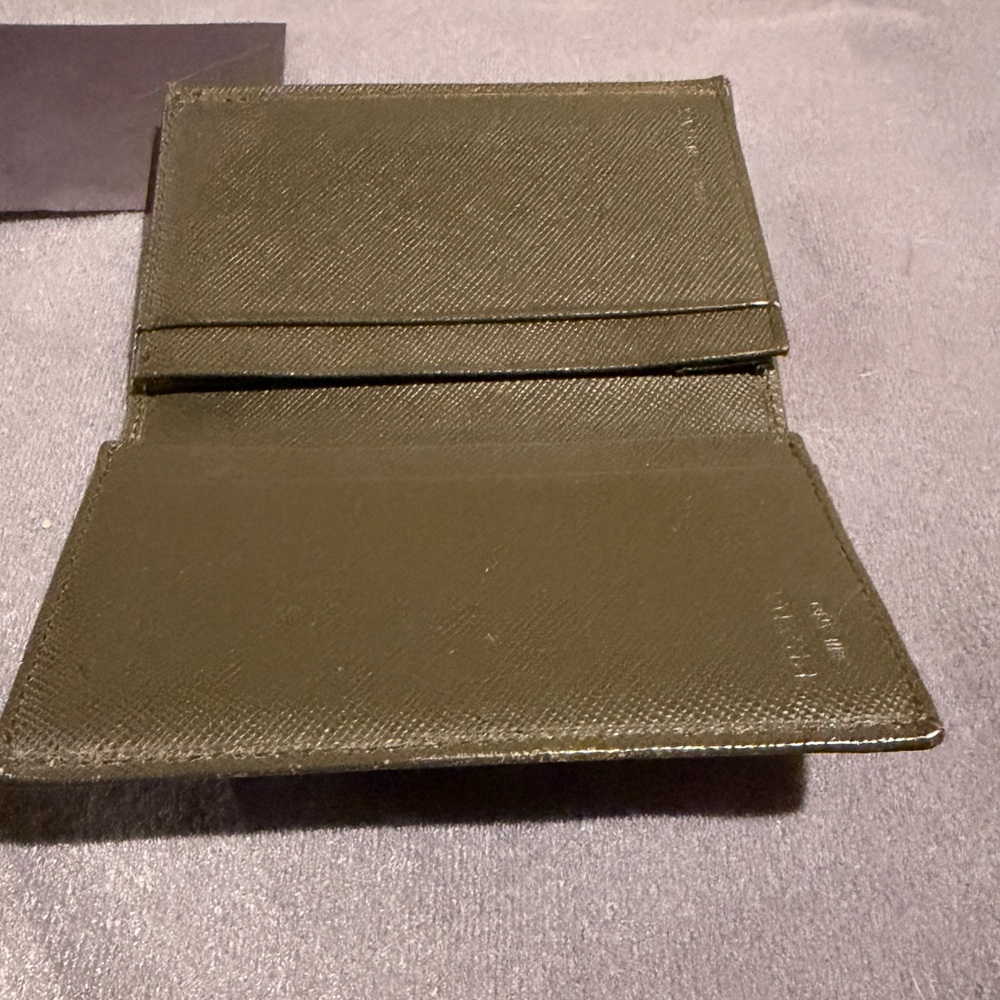 Prada Saffiano Leather Wallet 2M0945 Tundra Olive Green Billfold Authenticated - Picture 8 of 16